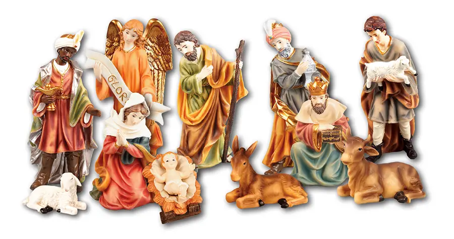 3 1/2" 11 Piece Resin Nativity Set