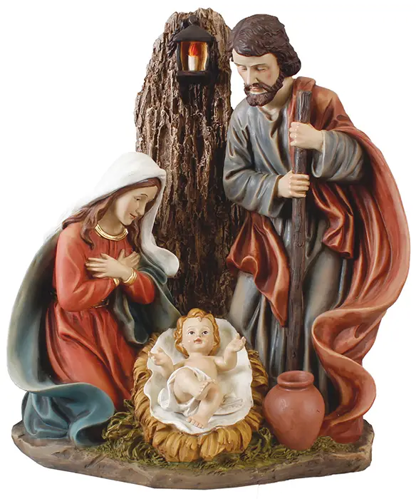 12" Resin Holy Family Nativity Set