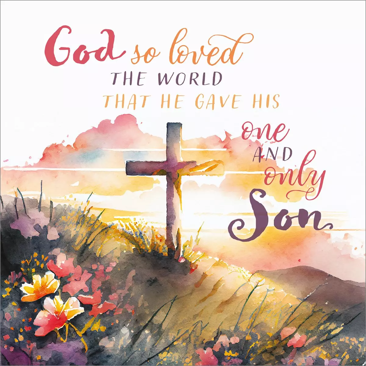 John 3:16 Charity Easter Cards Pack of 5