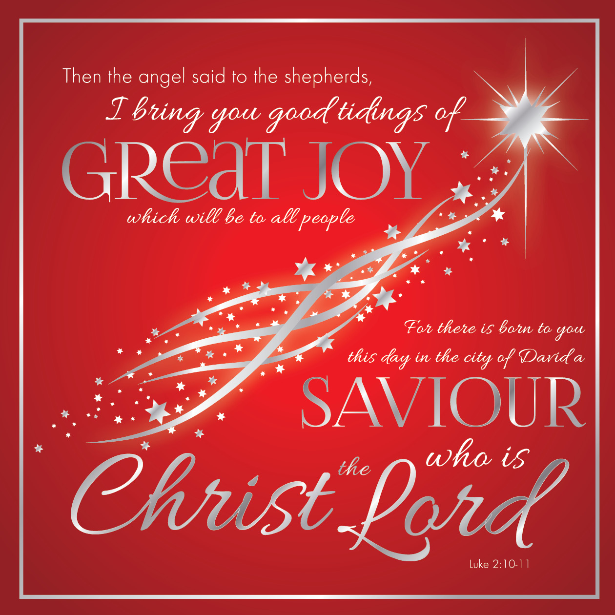 Good Tidings of Great Joy Foil Christmas Cards 5060427976581 | Eden