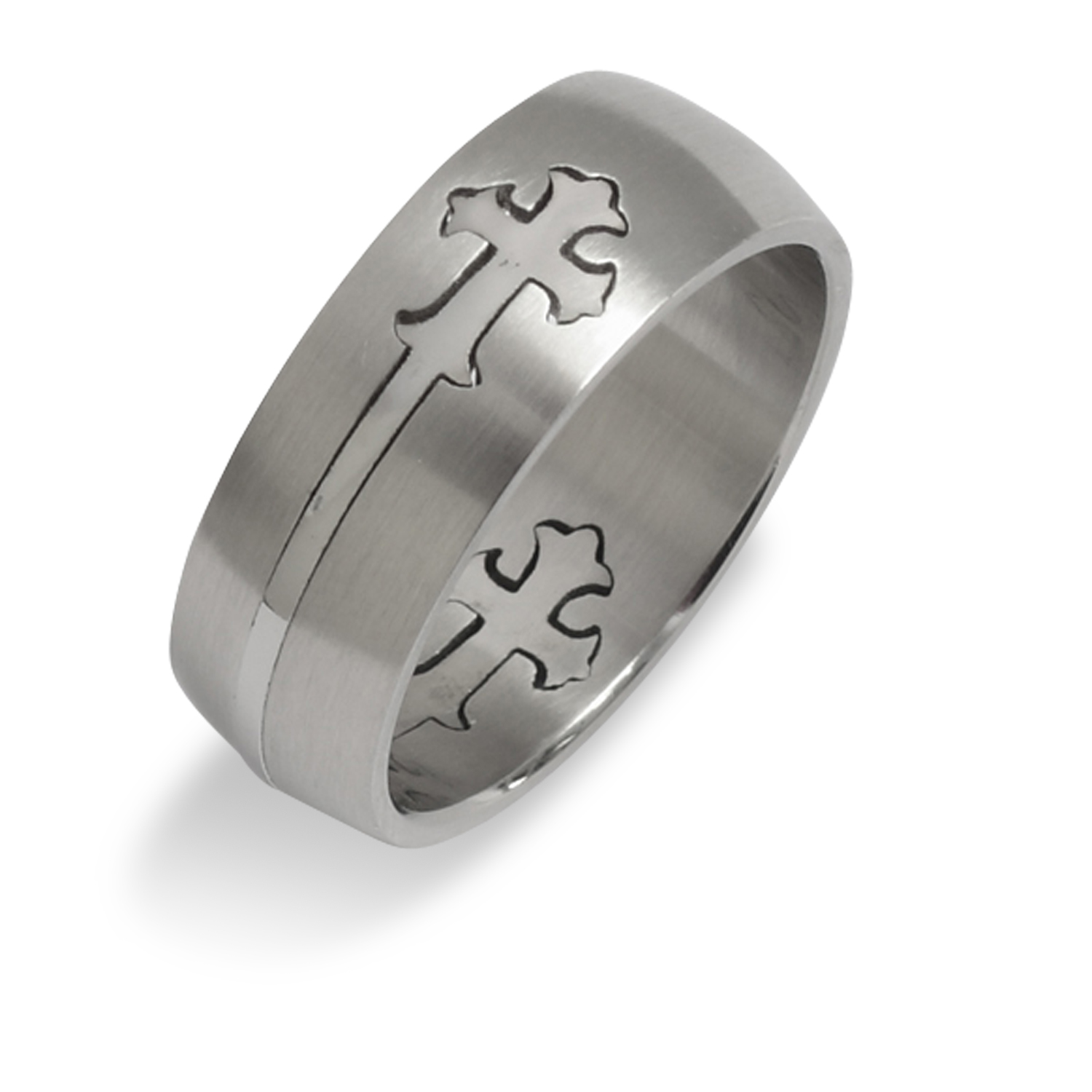 Stainless steel clearance cross ring