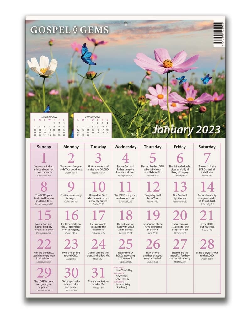 2023 Calendar Gospel Gems 5060695422902 Free Delivery at Eden