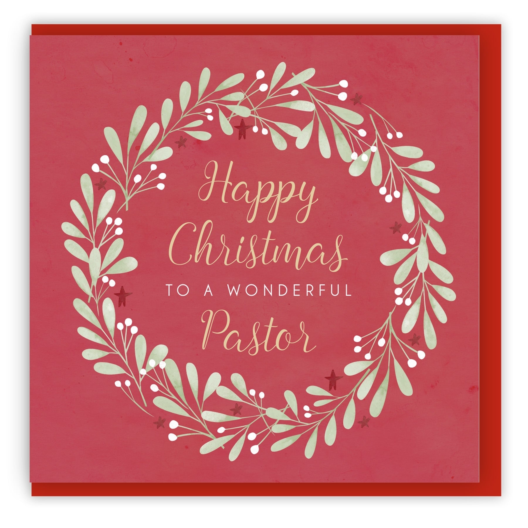 Happy Christmas to a Wonderful Pastor Single Christmas Card ...