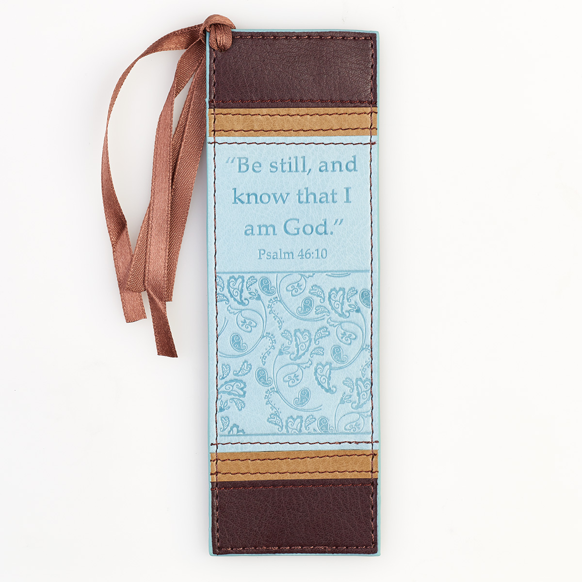 Psalm 46 10 - Faux Leather Bookmark