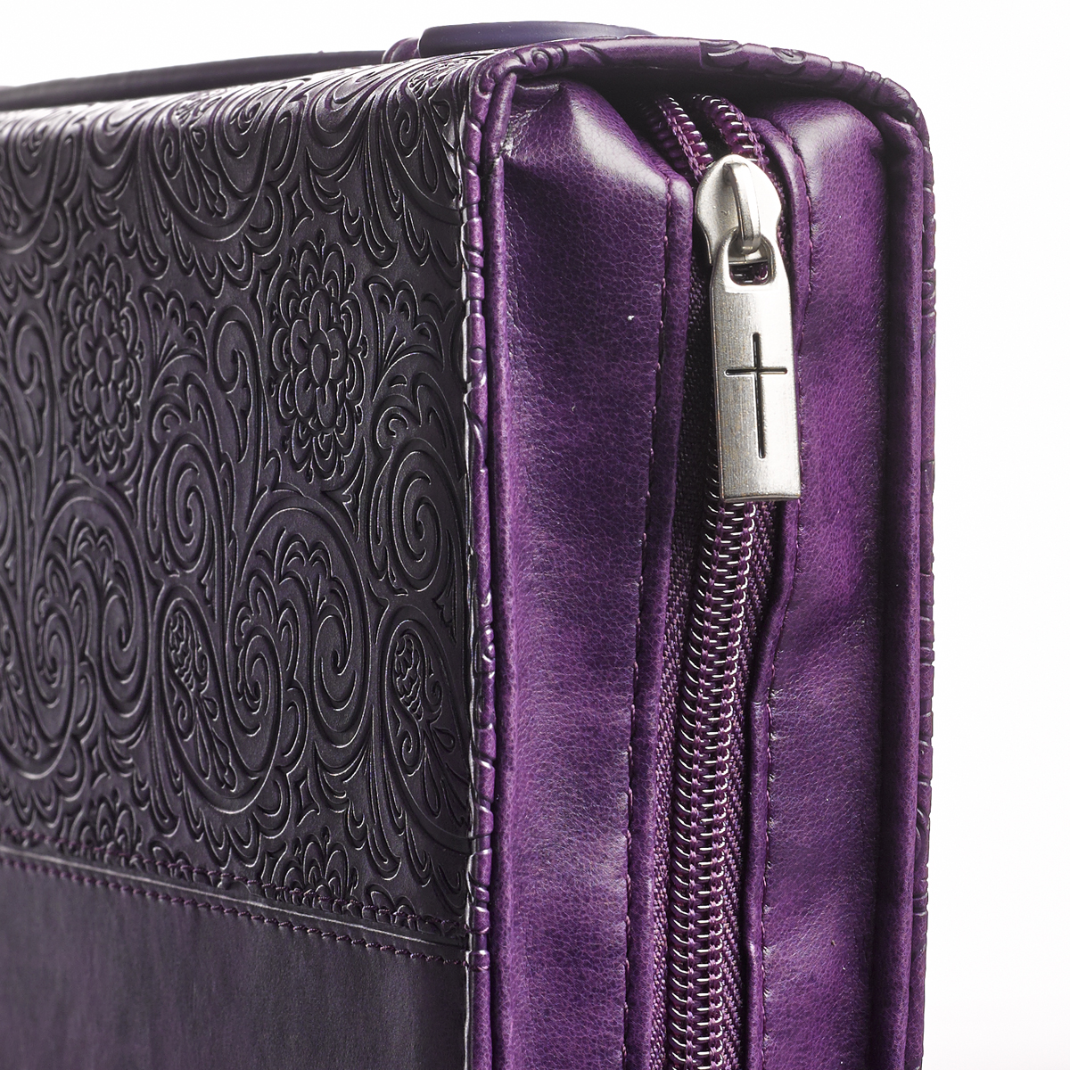 Faith Purple Imitation Leather Large Bible Cover | Free Delivery @ Eden 