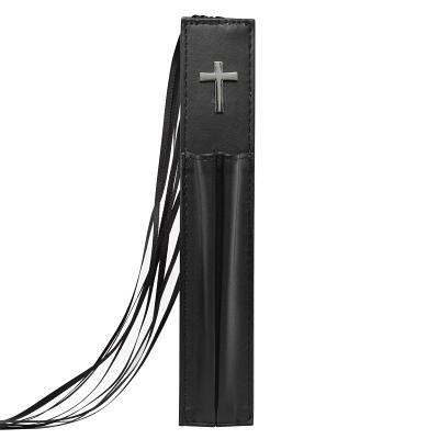 Pagemarker Lux-Leather Bible - Cross Black W Two Pen Holders