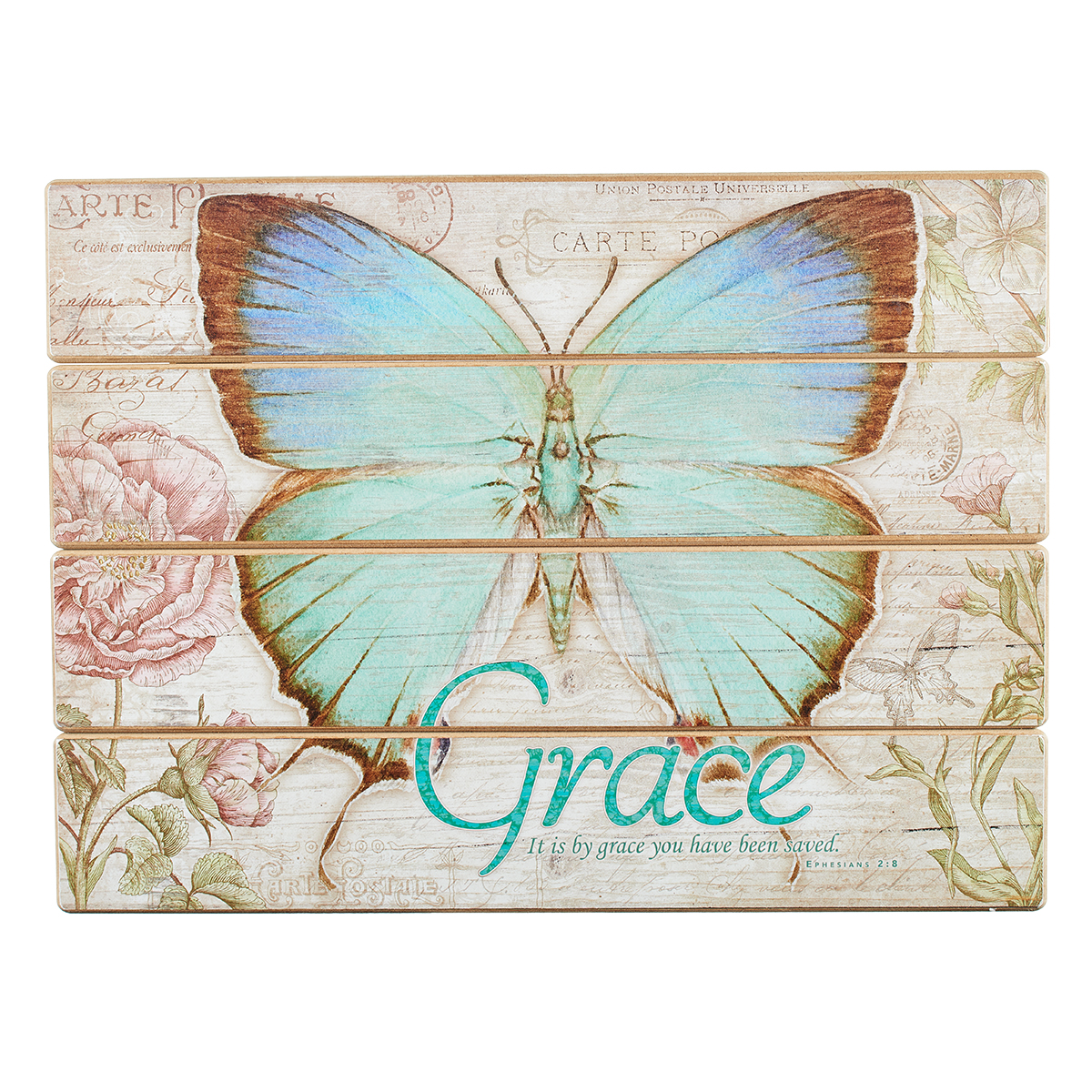 Wall Plaque-Butterfly Blessings Grace