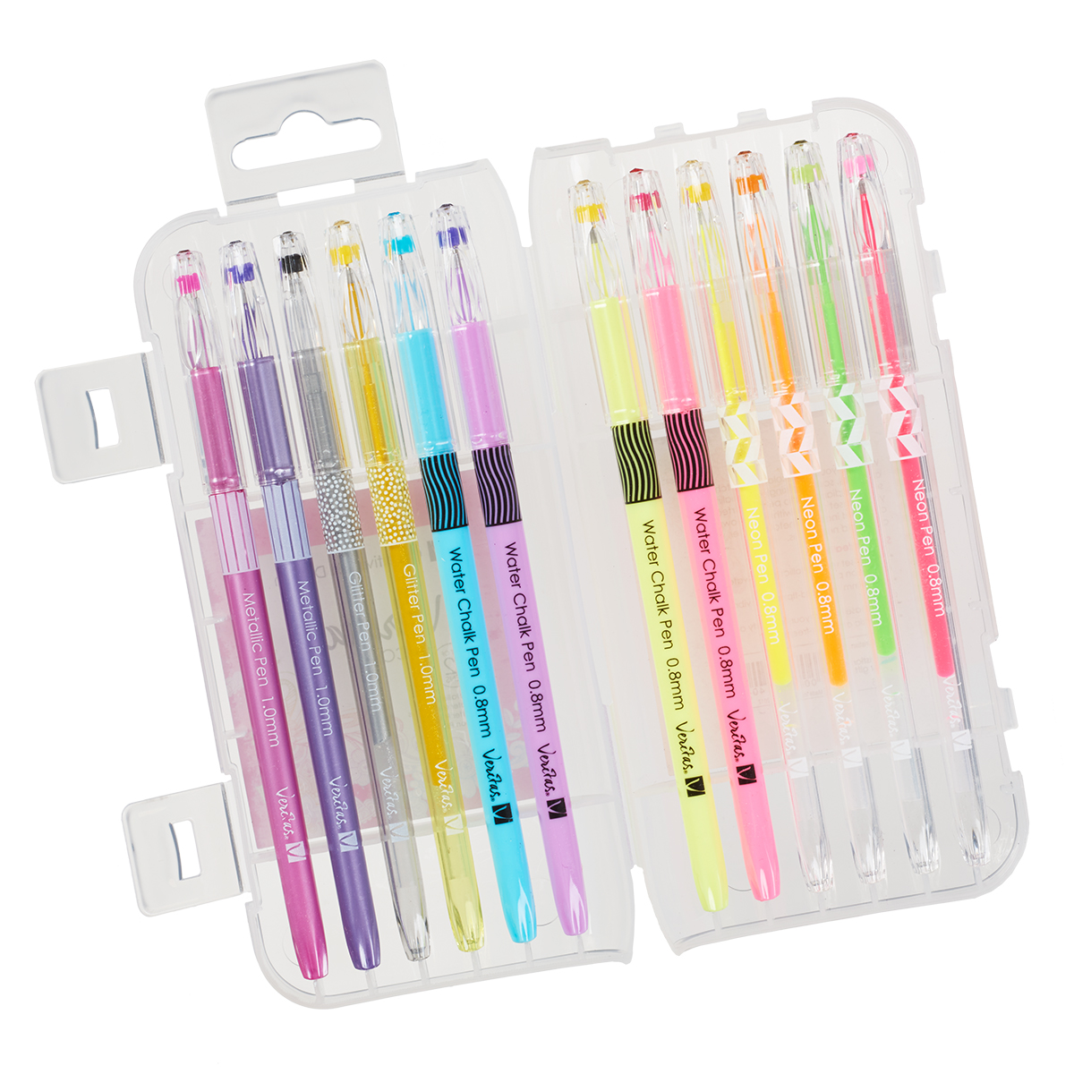 Gel Pen Set 12pc Metallic/Glitter