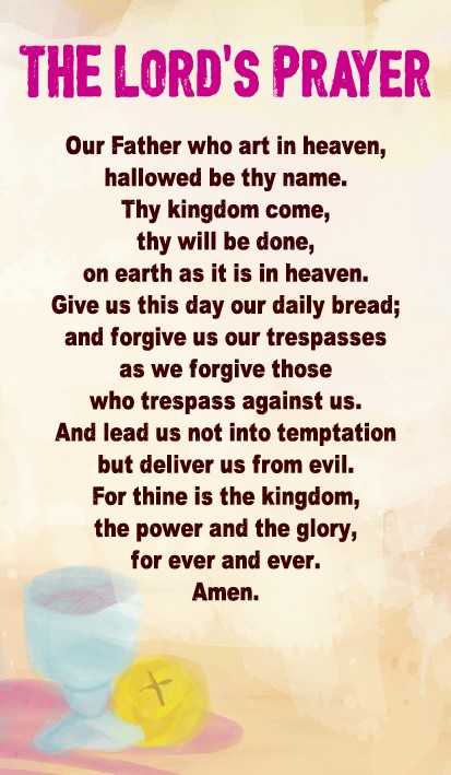 The Lord's Prayer Prayer Card Pack of 20