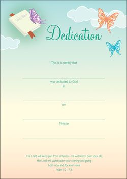 Certificate Dedication Pack of 10