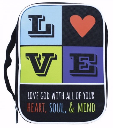 Bible Cover Love Block Canvas Medium