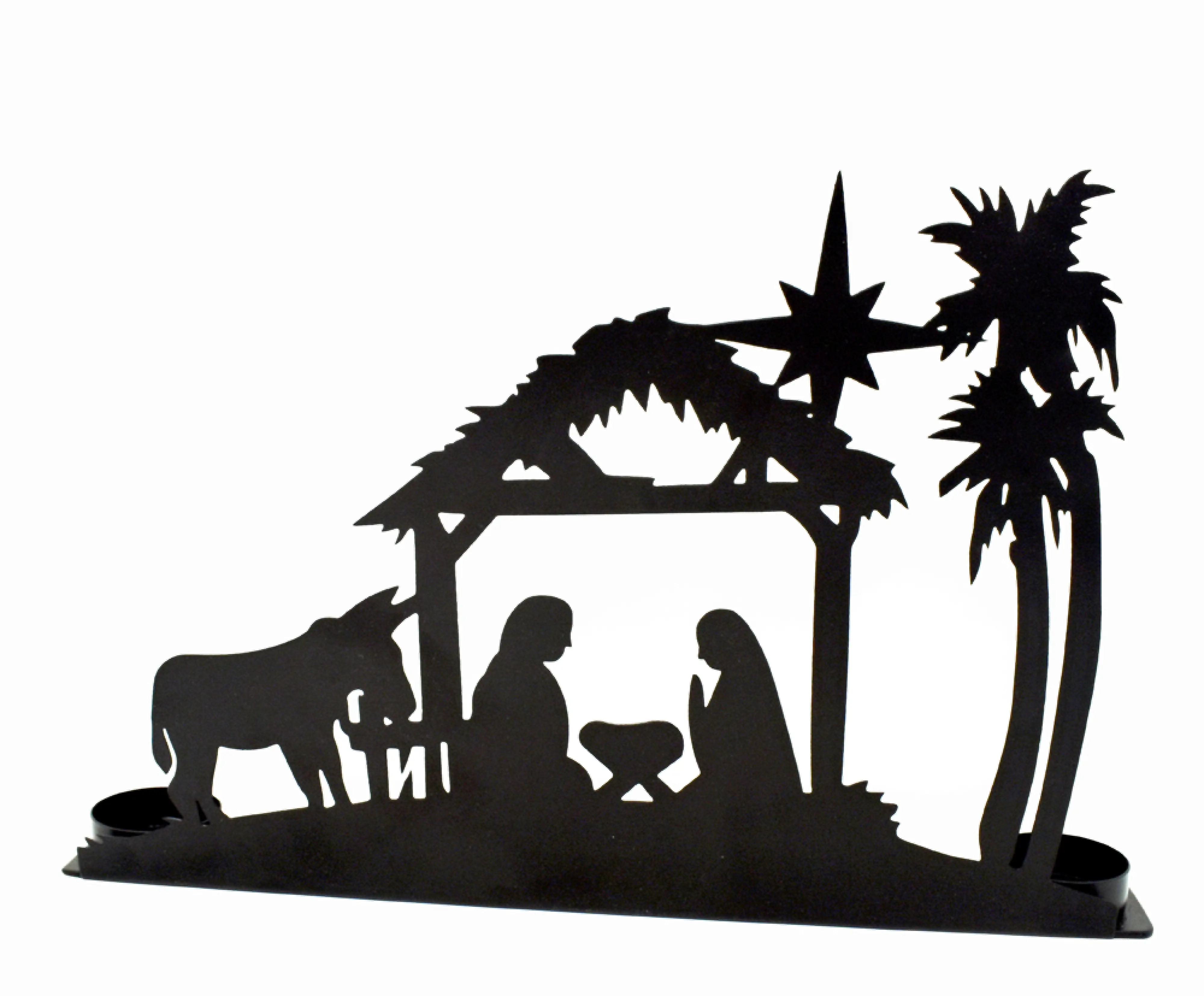 Metal Large Nativity Tealight