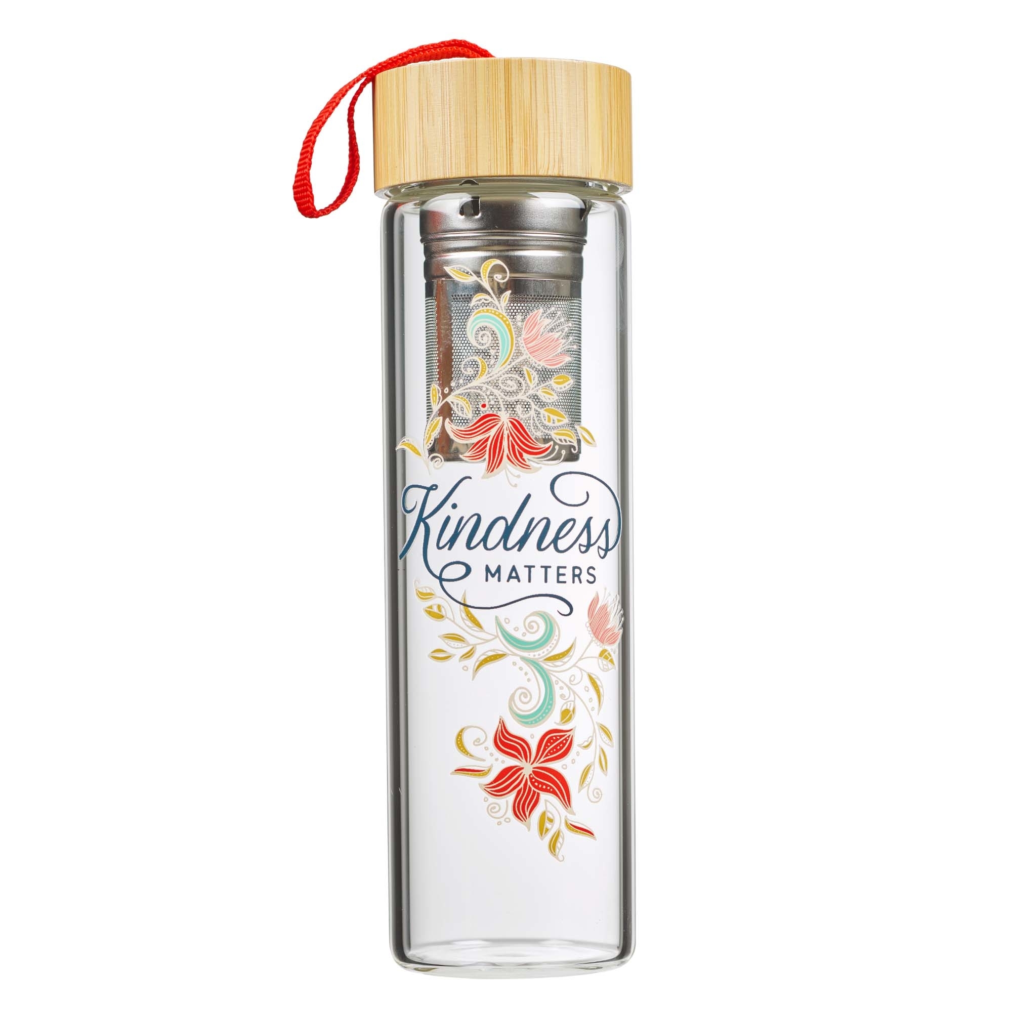 Kindness Matters Glass Infuser Water Bottle Free Delivery At Uk