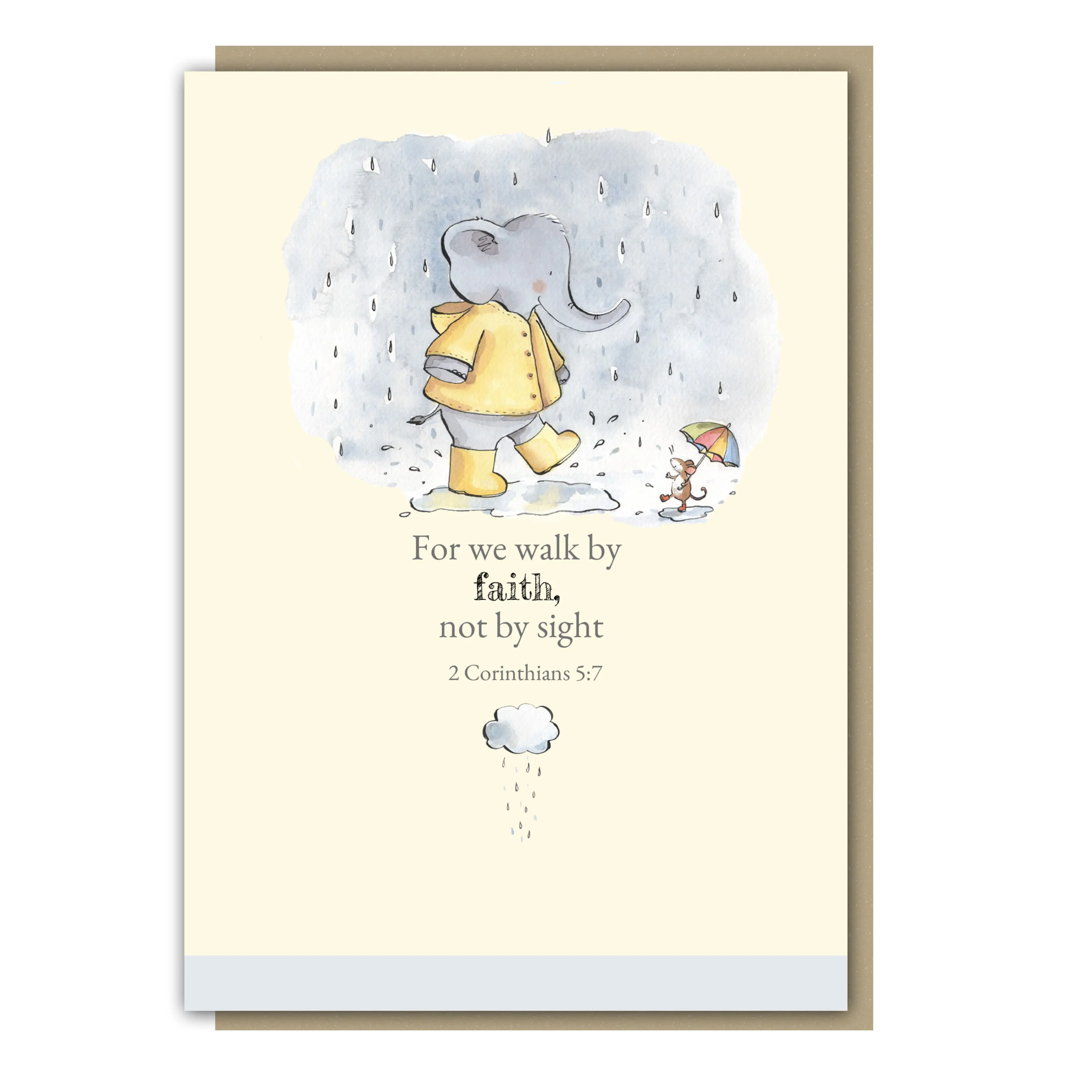 Walk by Faith Elephant Single Card