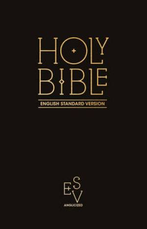 ESV Pew Bible Black Hardback Anglicised Lightweight Format Easy T