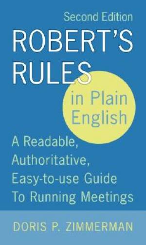 Robert's Rules In Plain English By Doris Zimmerman (Paperback)