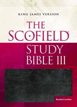 KJV Scofield Study Bible III Brown Tan Bonded leather basketweave