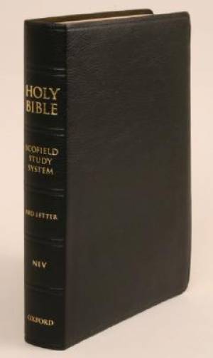 NIV Scofield Study Bible III Black Genuine Leather Thumb Index