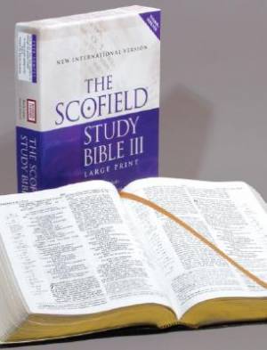 NIV Scofield Study Bible Large Print Burgundy Bonded Leather (Leather)