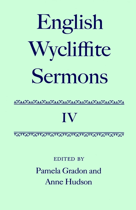 English Wycliffite Sermons By Pamela Gradon (Hardback) 9780198127758