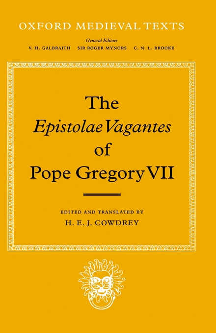 Epistolae Vagantes Of Pope Gregory Vii By Pope Gregory Vii (Hardback)