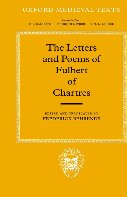 Letters And Poems By Fulbert Of Chartres (Hardback) 9780198222330