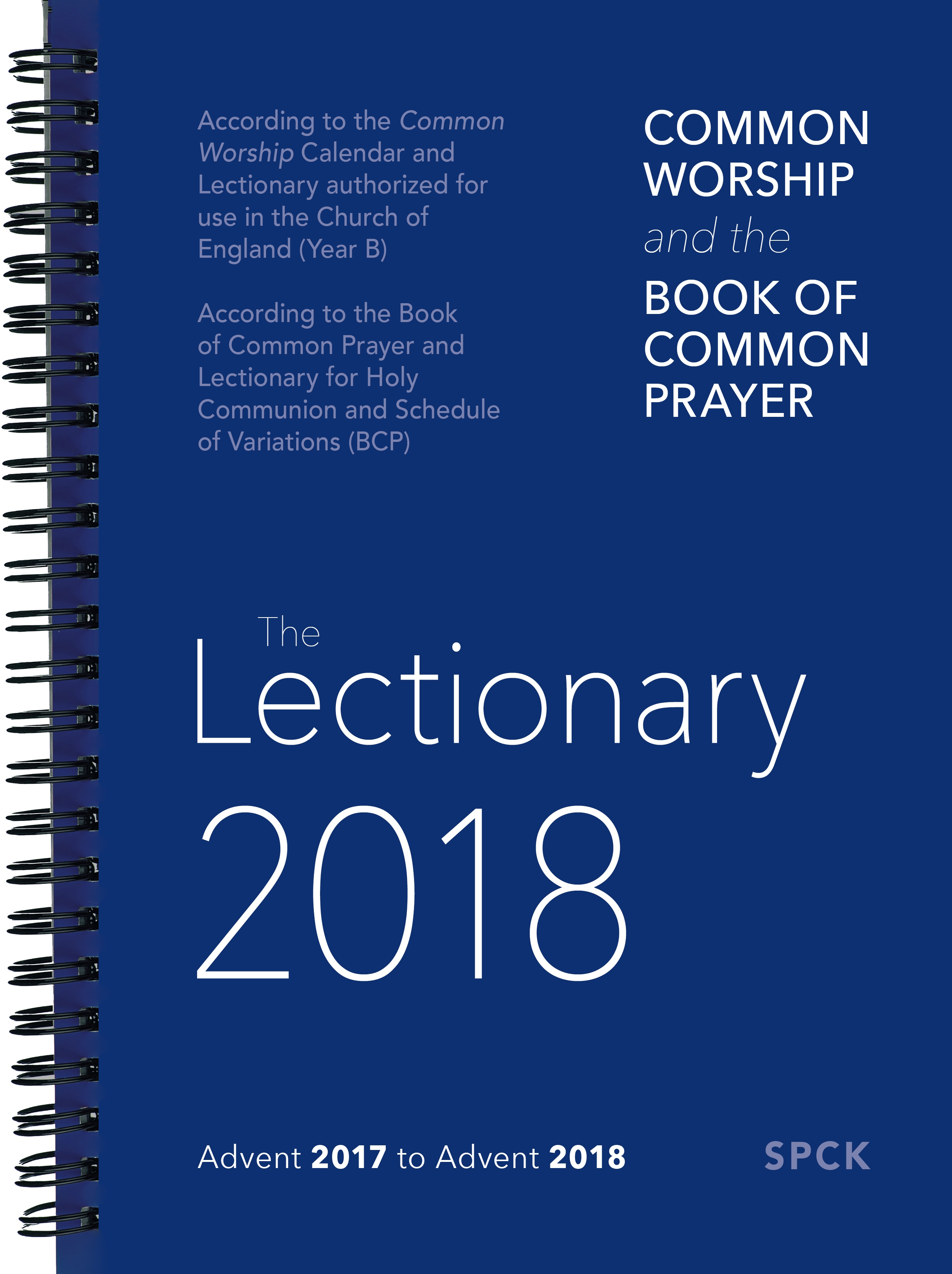 The Common Worship Lectionary 2018 Spiral Bound Free Delivery when