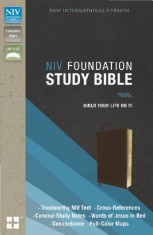 NIV Foundation Study Bible Imitation Leather Brown Red Letter Edit