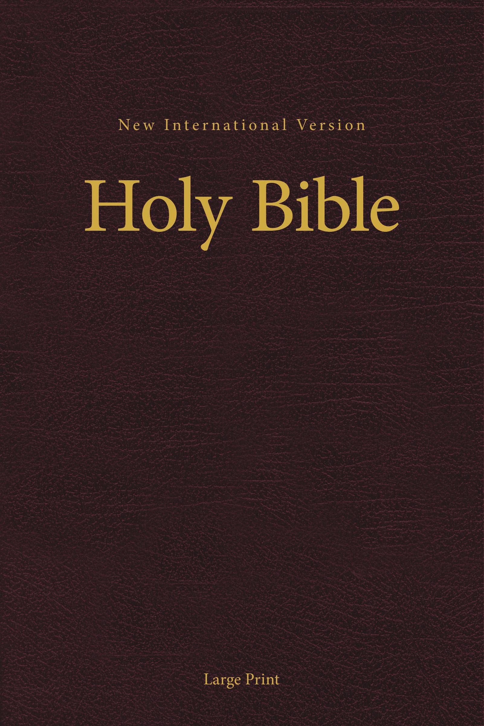 NIV Pew and Worship Bible Large Print Hardcover Burgundy By Zondervan