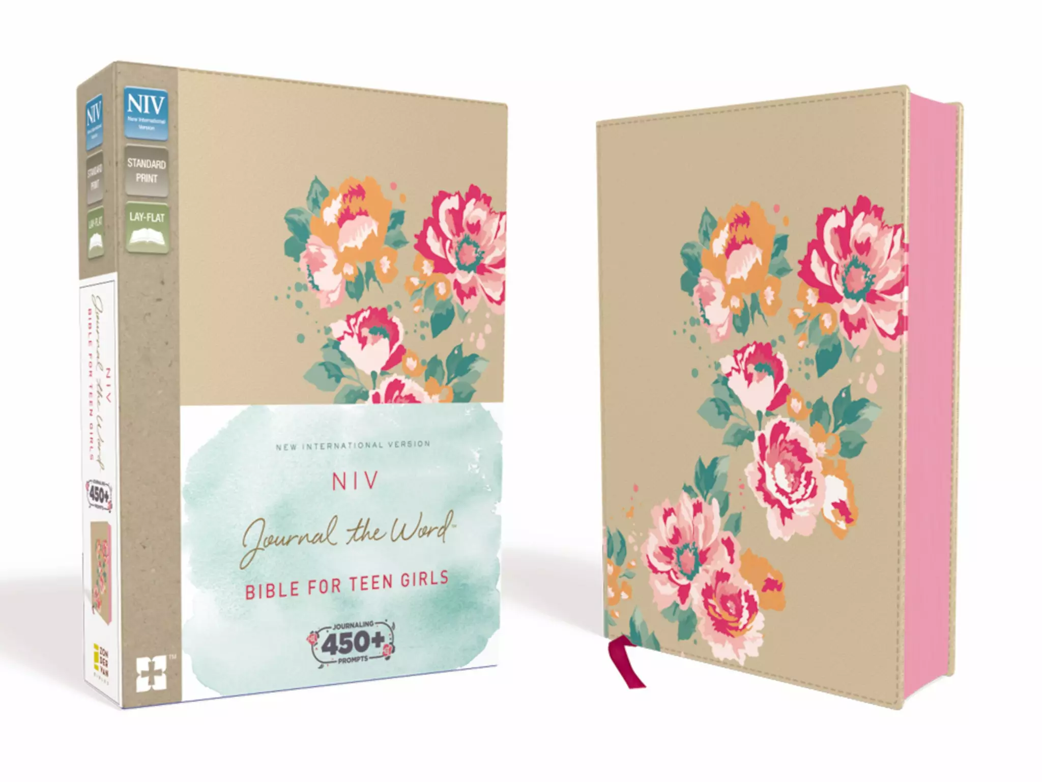 NIV Journal The Word Bible For Teen Girls, Gold/Floral