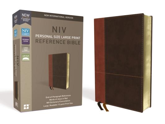 NIV Personal Size Reference Bible Large Print Leathersoft Tan Brow