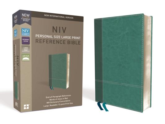 NIV Personal Size Reference Bible Large Print Leathersoft Teal Re