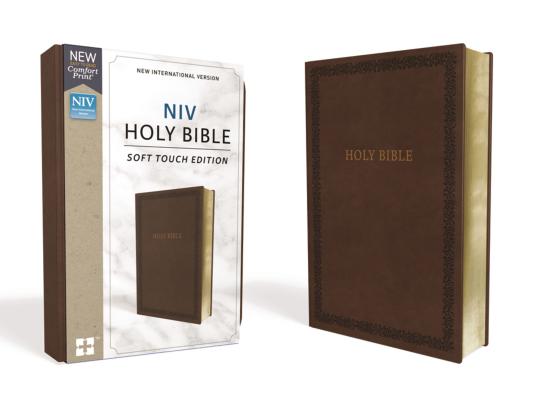 NIV Holy Bible Soft Touch Edition Leathersoft Brown Comfort Print