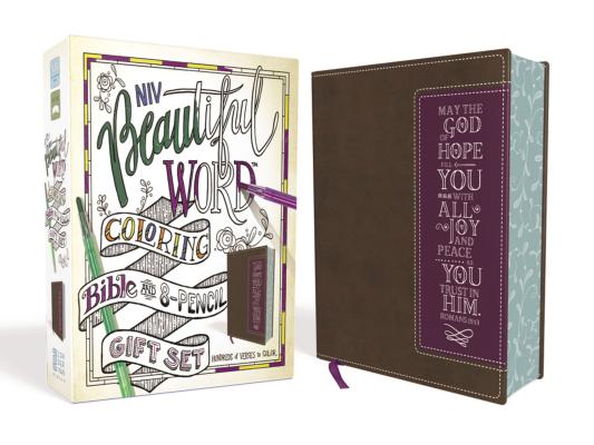 NIV Beautiful Word Coloring Bible and 8-Pencil Gift Set Leathersoft