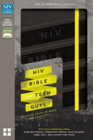 NIV Bible for Teen Guys Imitation Leather Charcoal Elastic Closure