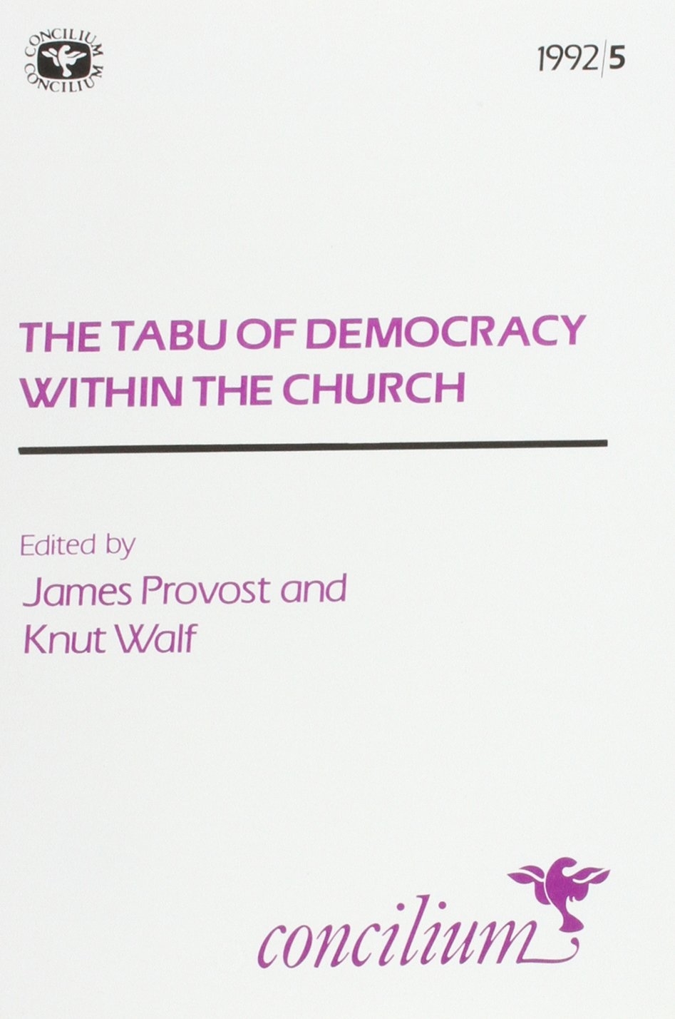 1992 5 Taboo On Democracy In Church By J Provost (Paperback)