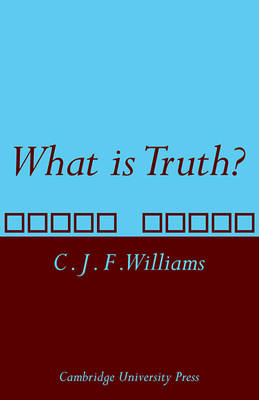 What is Truth By C J F Williams (Paperback) 9780521114752