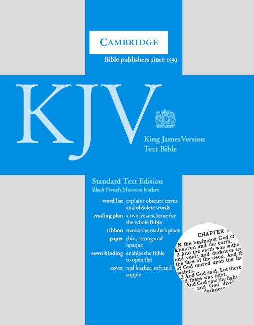 KJV Standard Text Bible Black French Moroccan Leather (Leather)