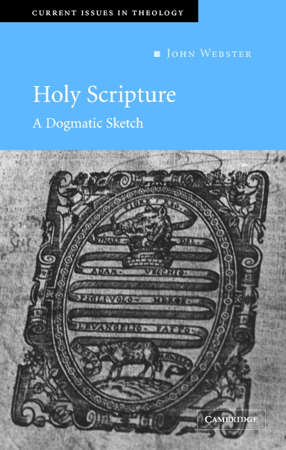 Holy Scripture A Dogmatic Sketch (Paperback) 9780521538466