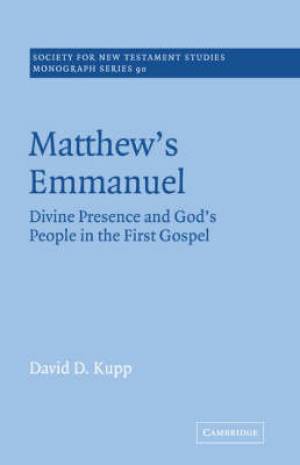 Matthew's Emmanuel By David D Kupp world Vision Canada (Hardback)