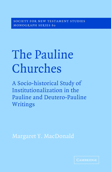 Pauline Churches By Margaret Y Macdonald (Paperback) 9780521616058