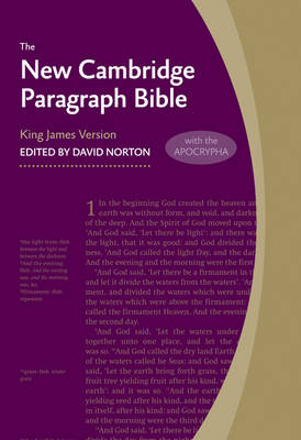 KJV New Cambridge Paragraph Bible With Apocrypha Grey By Norton David