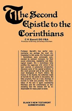 2 Corinthians NT in Context Commentaries By C K Barrett (Paperback)