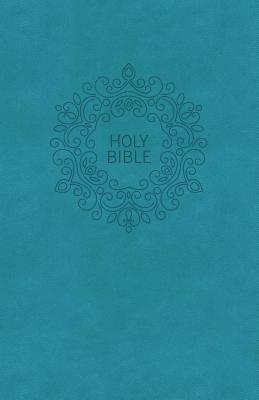 NKJV Value Thinline Bible Large Print Imitation Leather Blue Red