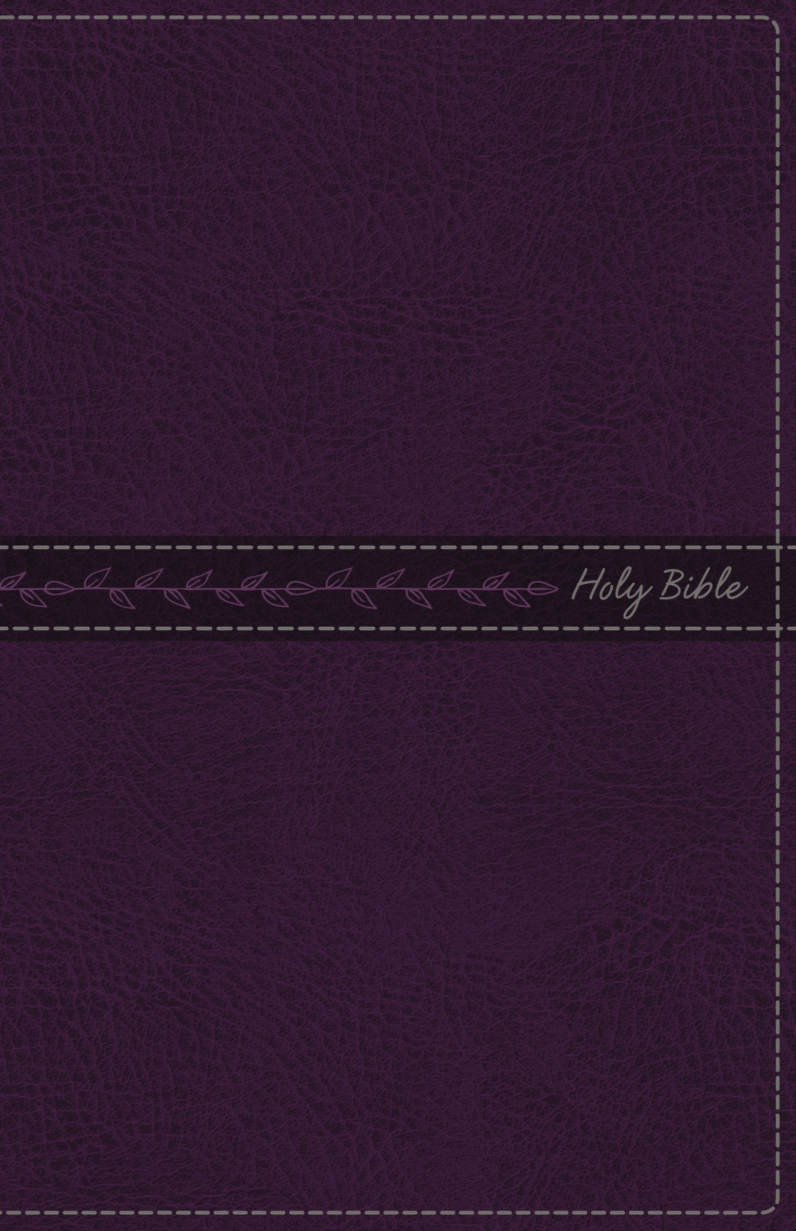 KJV Thinline Bible Standard Print Imitation Leather Purple Red Le