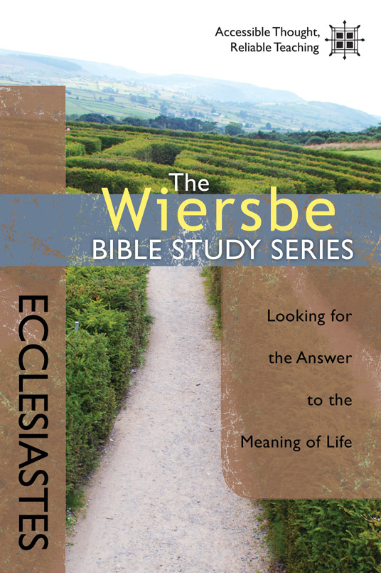 Wiersbe Bible Studies Ecclesiastes By Warren W Wiersbe (Paperback)