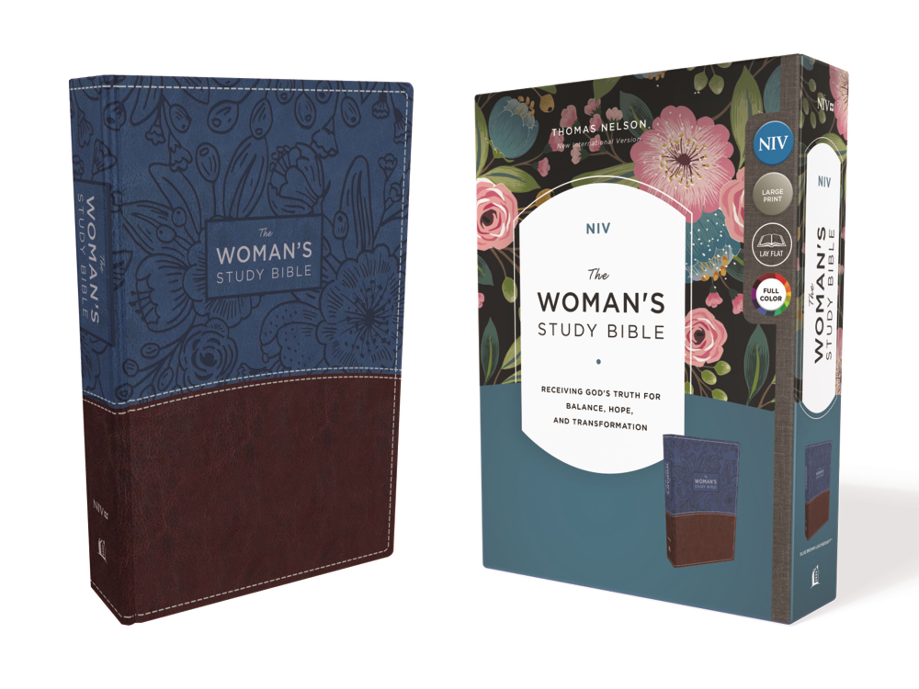 NIV The Woman's Study Bible Leathersoft Blue Brown Full-Color