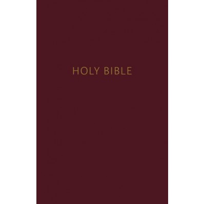 NKJV Pew Bible Burgundy Hardcover Red Letter Comfort Print Charts