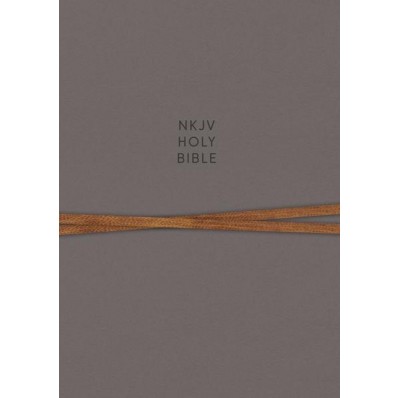 NKJV Journal The Word Bible Leathersoft Over Board Gray Red Letter