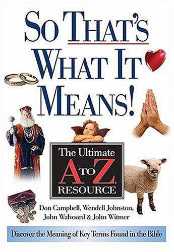 So That's What It Means (Paperback) 9780785252528